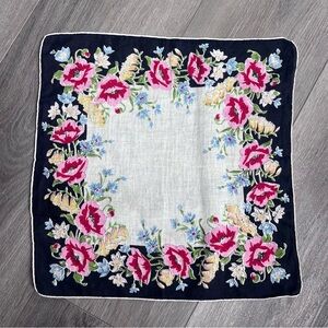 Vintage Floral Square Hanky